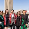 More than 140 graduate and undergraduate students at MIT received red “Latinx MIT Class of 2023” stoles for this year's commencement.