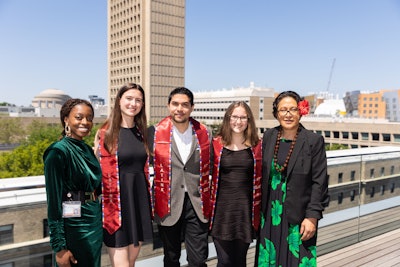 More than 140 graduate and undergraduate students at MIT received red “Latinx MIT Class of 2023” stoles for this year's commencement.