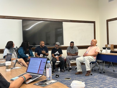 Panelists at the hip-hop conference at Howard University.