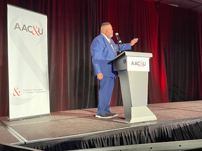 Dr. Michael A. Baston, president of Cuyahoga Community College delivered the opening keynote address at this year's AAC&U Conference on Diversity, Equity, and Student Success: What Unites Us