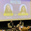 Tina Tchen, left, and SLN CEO Yolonda Marshall sit in conversation at the Whole Girl Education National Conference.