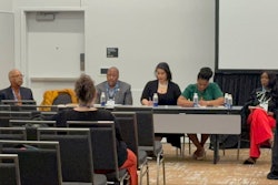 Drs. Melvin C. Terrell, Martino Harmon, D'Andra Mull, Shawna Patterson-Stephens, Melissa Shivers participate in a panel at NASPA that was moderated by Dr. Terrell L. Strayhorn.