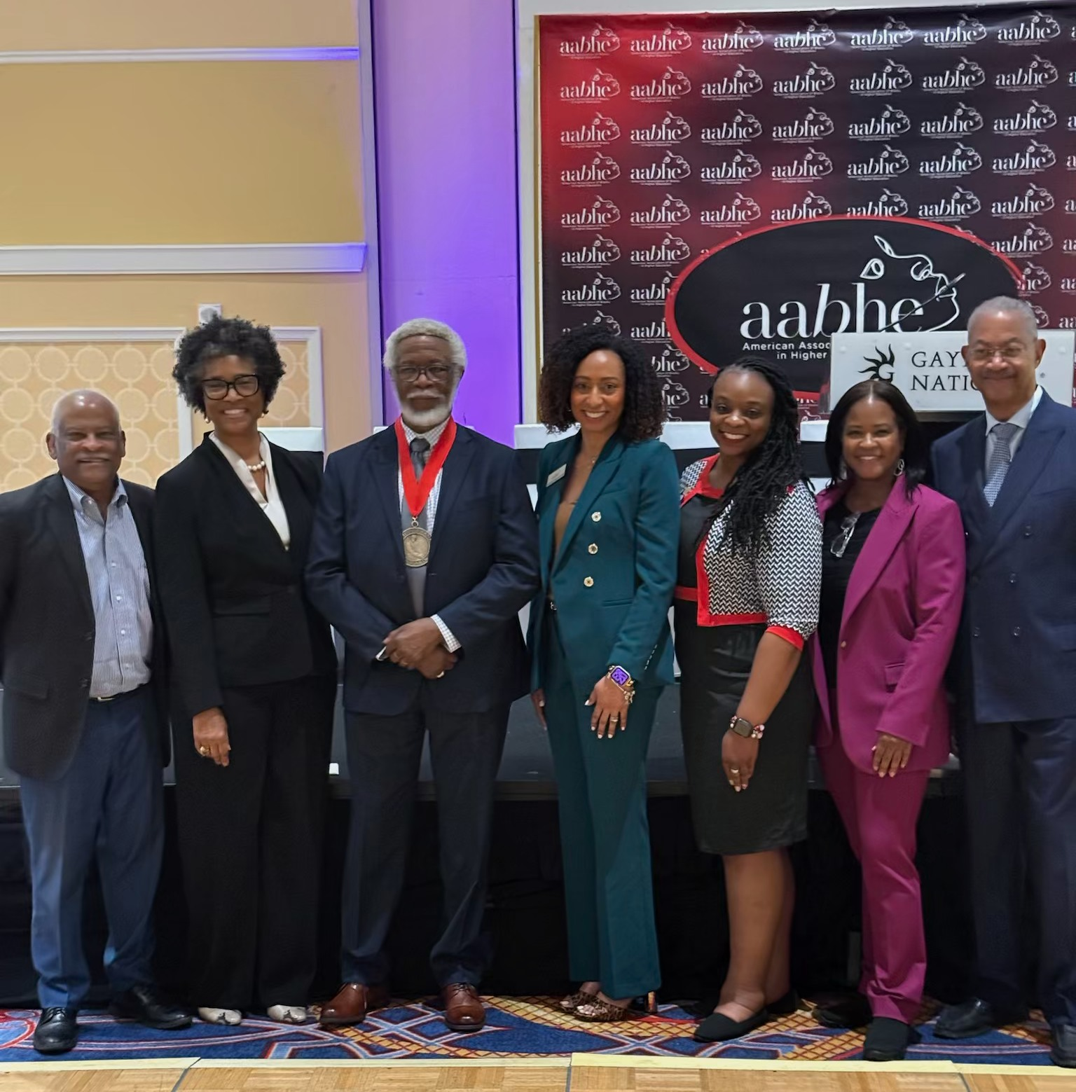 Dr. Sylvester James (Jim) Gates, Jr. received the Dr. John Hope Franklin Award presented by Diverse at this year's AABHE conference.