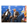 Soccer icon and humanitarian Sheyi Emmanuel Adebayor with Morgan State University President Dr. David K. Wilson