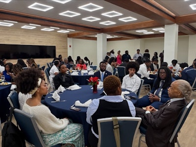 Reverend Al Sharpton meets with Howard University students ahead of Thursday's March on Wall Street.